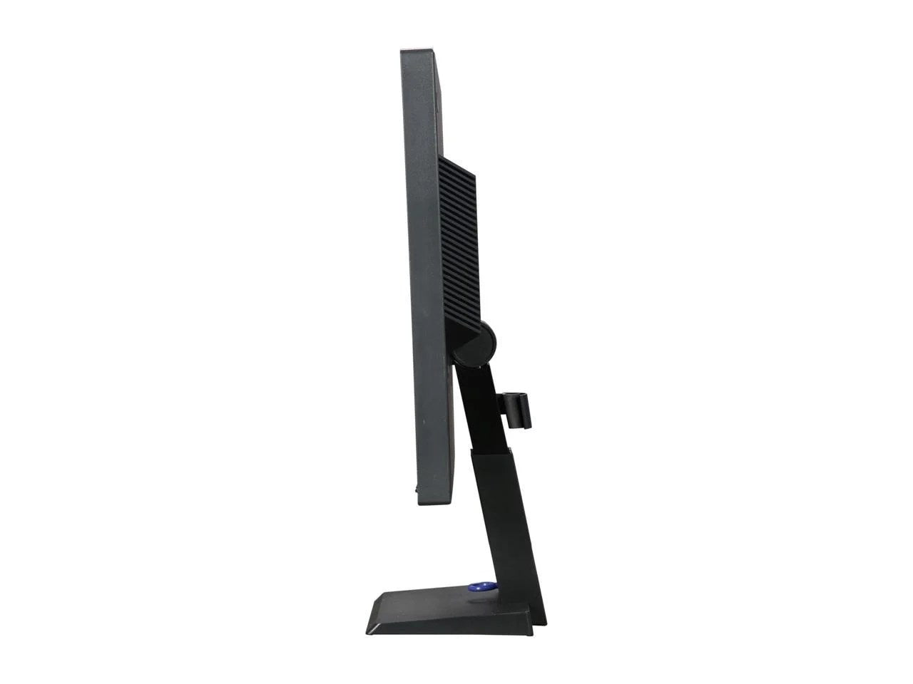 Right side angle showcasing the monitor’s thin build and connectivity ports