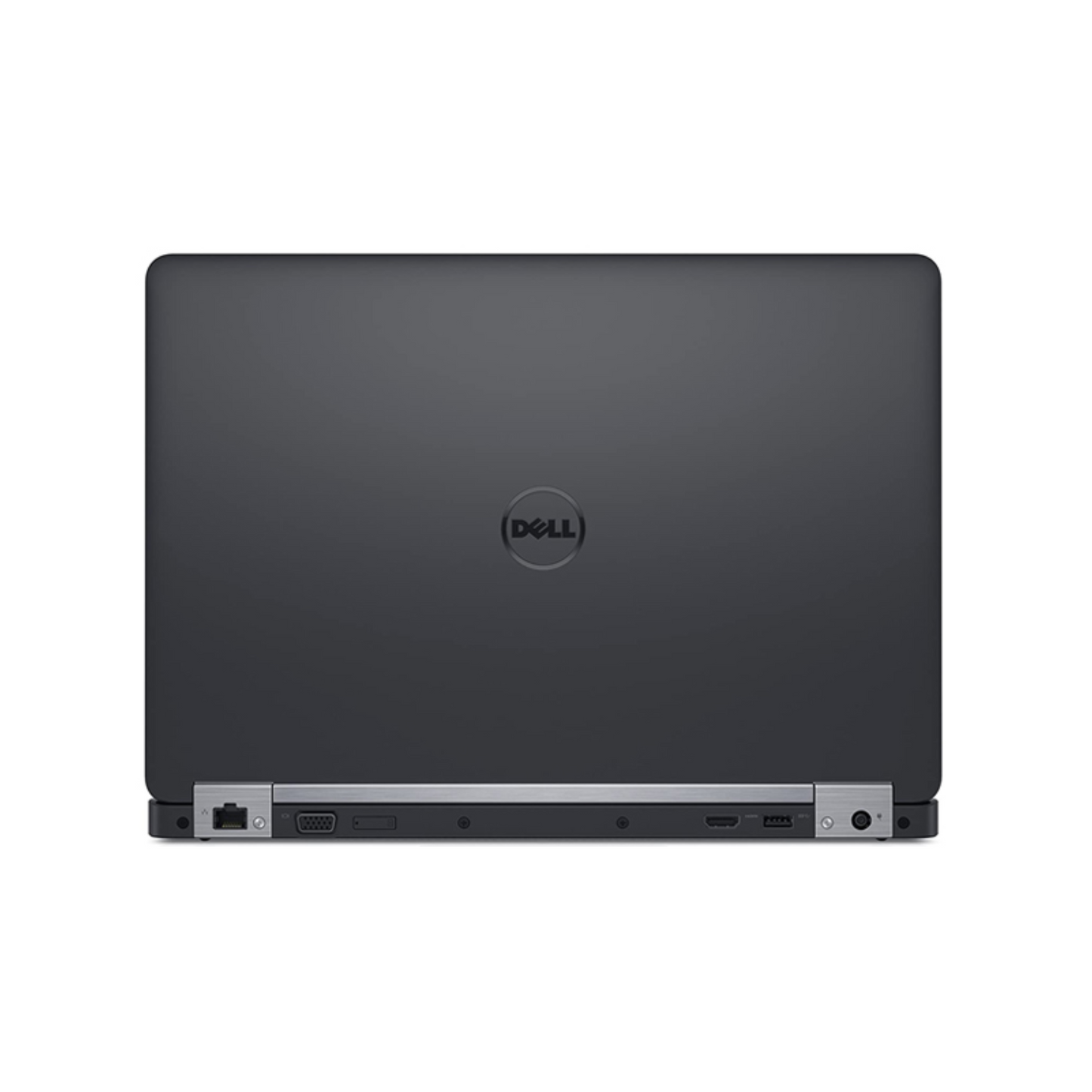 The laptop with the lid shut, focusing on the sleek exterior and Dell branding.
