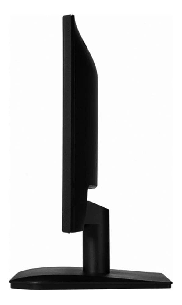 Angled shot capturing the monitor’s sleek profile and thin bezel for a modern look