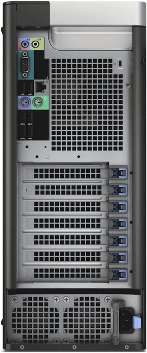 Refurbished Dell Precision T5810 back side showing ports and power unit in Hyderabad – Laptomart