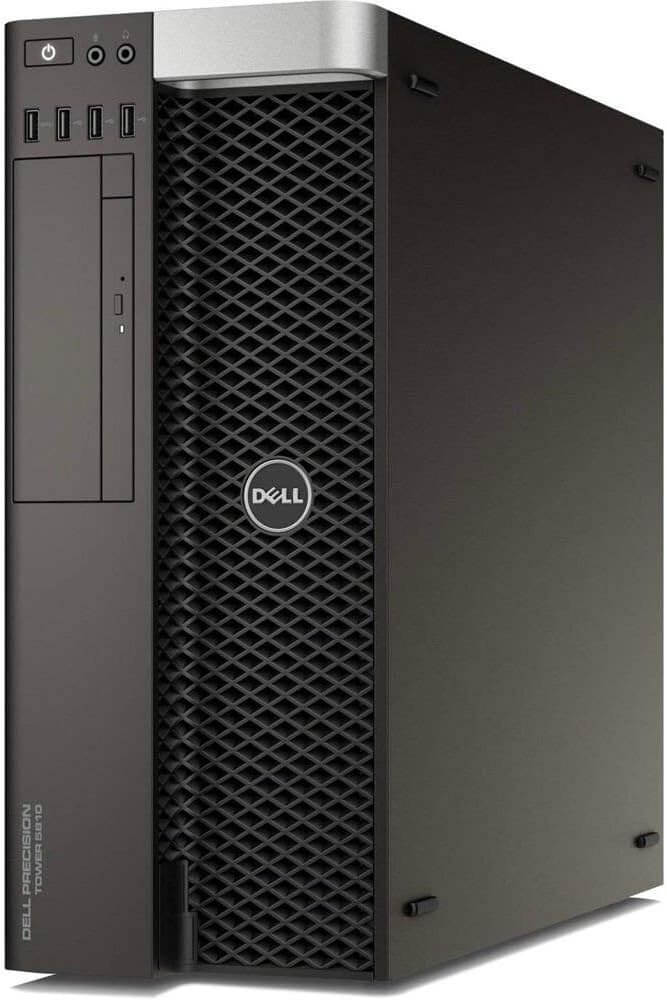 Angled overview of refurbished Dell Precision T5810 desktop tower in Hyderabad – Laptomart
