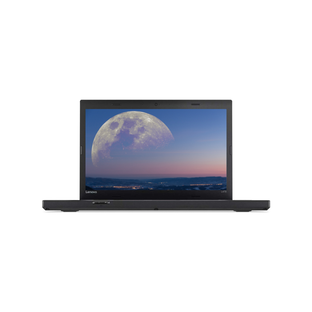 Refurbished Lenovo ThinkPad L470 front view laptop with Intel i5 7th Gen and Windows 10 Pro
