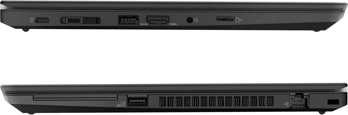 enovo ThinkPad T14 Refurbished Laptop – Dual Side Ports View