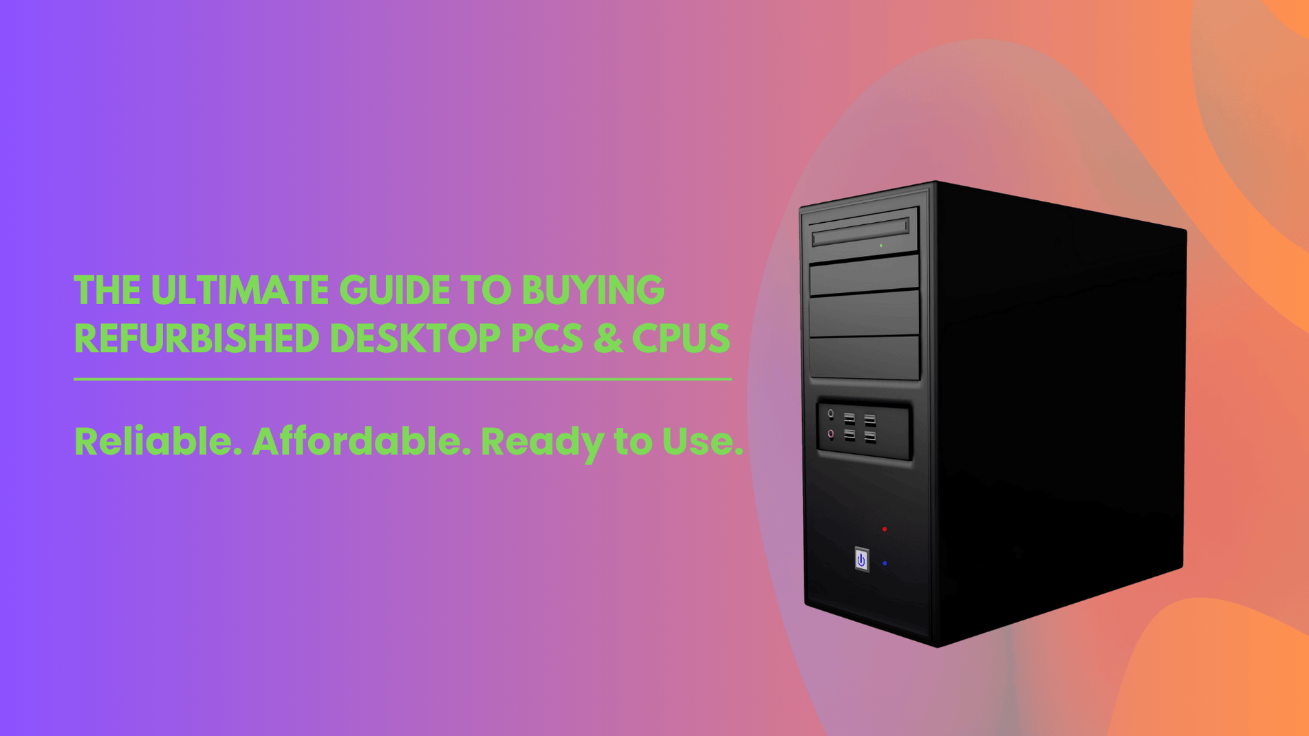 Refurbished desktop PCs and CPUs for sale in India – affordable, tested, and warranty-backed computers from Laptomart in 2025.