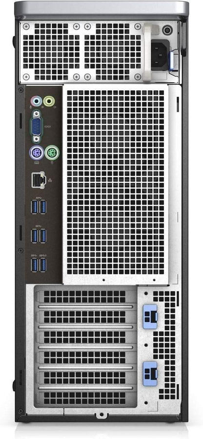 Refurbished Dell T5820 Xeon W2145 back view showing all ports and layout – available in India – Laptomart