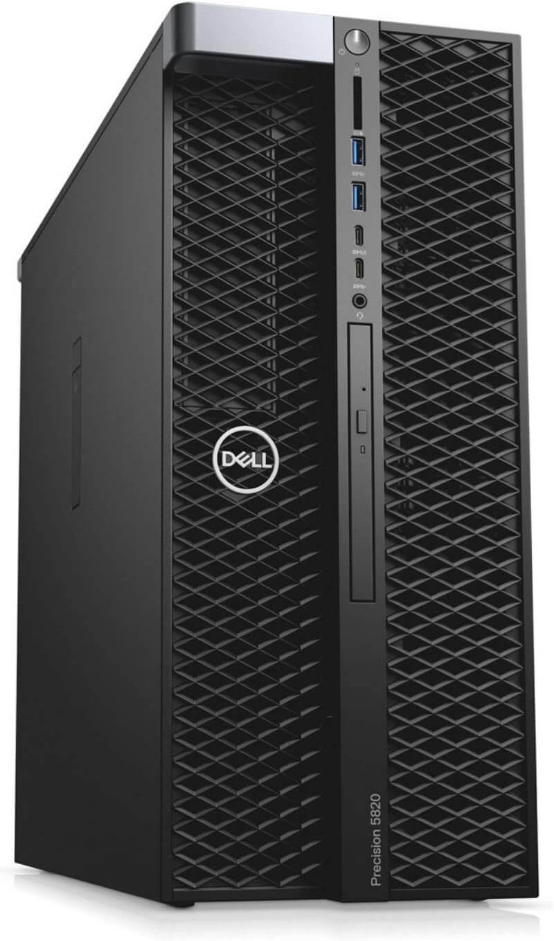 Side profile of refurbished Dell T5820 Xeon W2145 workstation available in India – Laptomart
