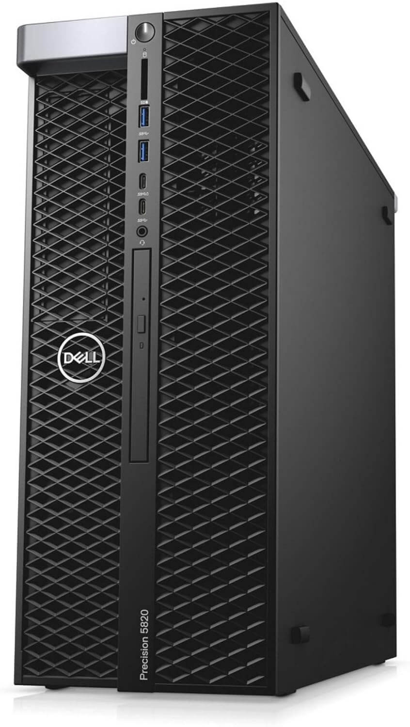 Side view  of refurbished Dell T5820 Xeon W2145 workstation