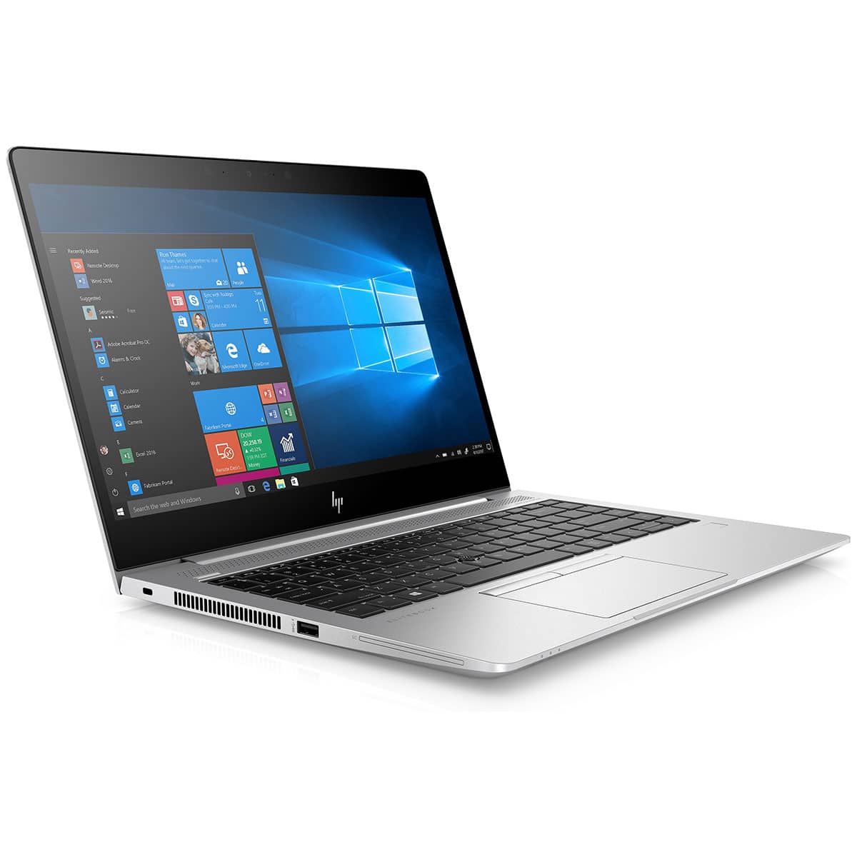 Refurbished HP EliteBook 840 G5 side profile with slim aluminum build – available in Bangalore at Laptomart