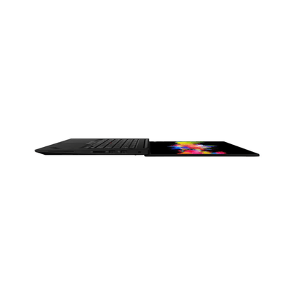 Angled open view of refurbished Lenovo ThinkPad P1 with i7, 16GB RAM, Quadro P1000 – available across India at Laptomart