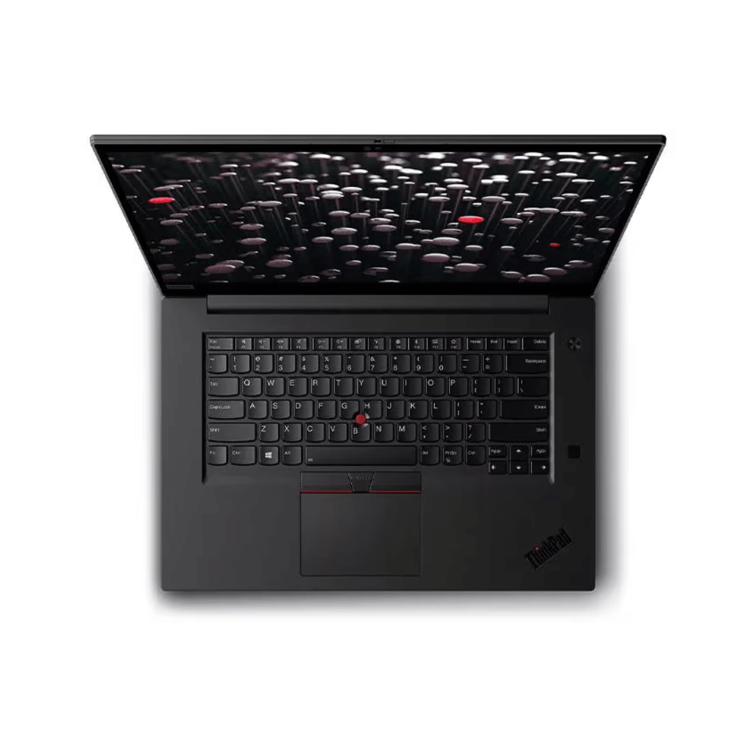 Top Open view of refurbished Lenovo ThinkPad P1 with slim design – available in india at Laptomart