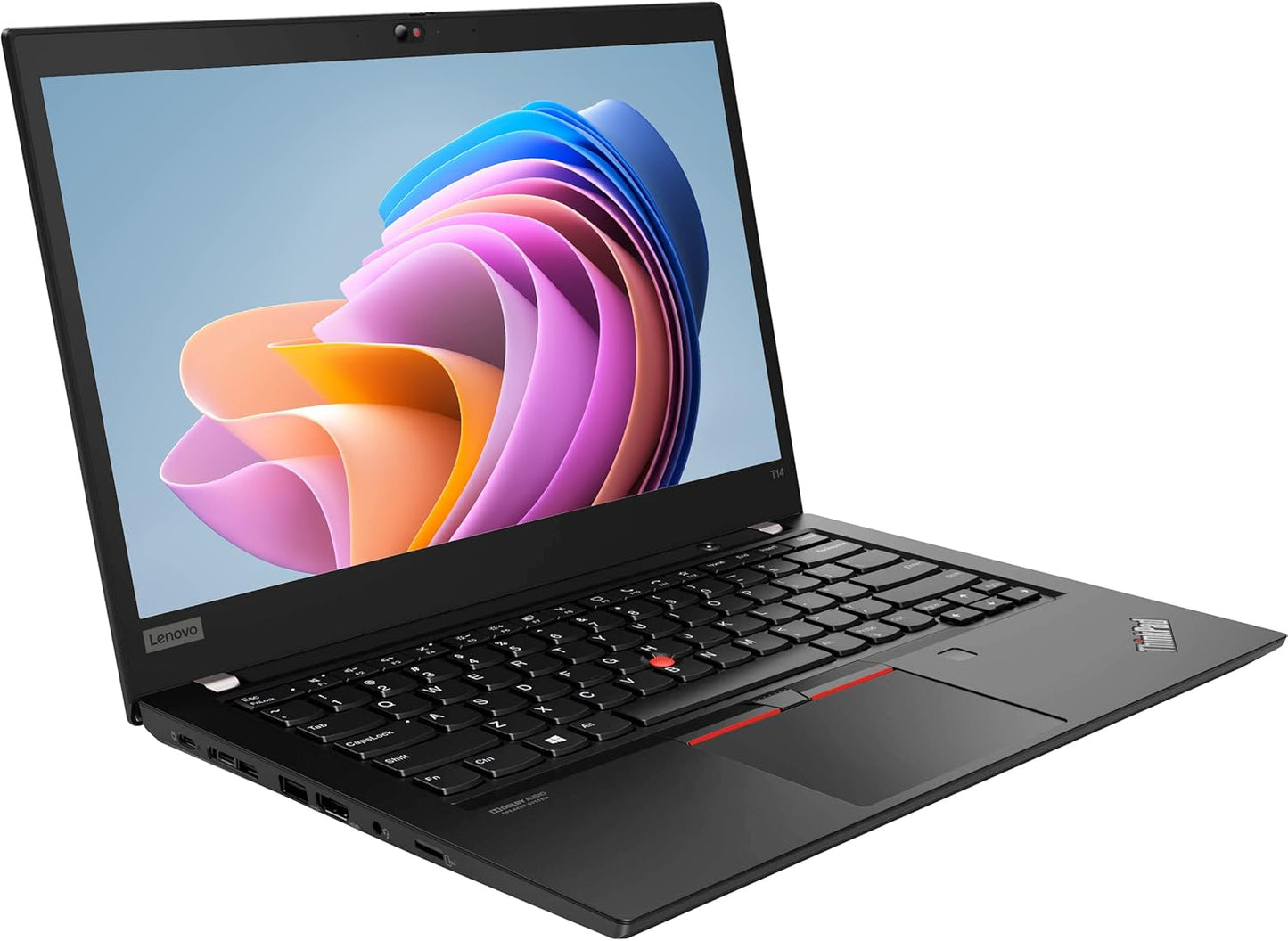 Lenovo ThinkPad T14 Refurbished Laptop – Ryzen 5, 16GB RAM, 512GB SSD – Side View